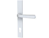 Mila Heritage Collection Lever/Lever Door Handles, 240mm Backplate - 92mm C/C Euro Lock, White Finish - 702003 (sold in pairs)