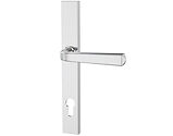 Mila Heritage Collection Lever/Lever Door Handles, 240mm Backplate - 92mm C/C Euro Lock, Chrome Finish - 702004 (sold in pairs)