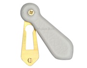 Heritage Brass Oval Covered Standard Key Escutcheon, White Crackle Porcelain - 7030
