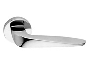 Excel Frascio Aria Lever On Round Rose, Polished Chrome - 710/50I/PCP (sold in pairs)