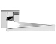 Excel Frascio Sweep Lever on Square Rose, Polished Chrome - 720/50Q/PCP (sold in pairs)