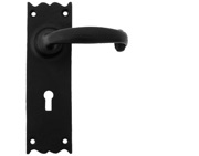 From The Anvil Cottage Lever Sprung Door Handles, Black - 73106 (sold in pairs)