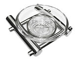 Frisco Bravo Glass Soap Dish And Holder, Satin Stainless Steel - 80036-SSS
