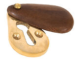 From The Anvil Plain Standard Profile Escutcheon & Cover, Polished Brass & Rosewood - 83558 