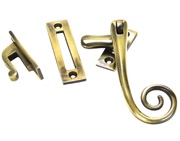 From The Anvil Cast Monkeytail Window Fastener, Aged Brass - 83565