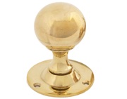 From The Anvil Ball Mortice Knob Set, Polished Brass (Unsprung) - 83630 (sold in pairs)