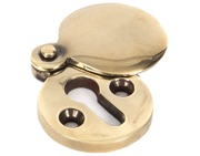 From The Anvil Standard Profile Round Escutcheon & Cover, Aged Brass - 83805