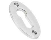 From The Anvil Standard Profile Period Oval Escutcheon, Polished Chrome - 90280