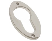 From The Anvil Euro Profile Period Oval Escutcheon, Polished Nickel - 83813