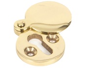 From The Anvil Standard Profile Round Escutcheon & Cover, Polished Brass - 83831