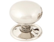 From The Anvil Mushroom Small (49mm Mortice/Rim Knob Set, Polished Nickel - 83839 (sold in pairs)