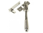 From The Anvil Reeded Locking Night Vent Window Fastener, Polished Nickel - 83912