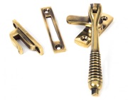 From The Anvil Reeded Locking Window Fastener, Aged Brass - 83917