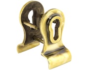 From The Anvil Period Back-To-Back Euro Cylinder Pull, Aged Brass - 90065