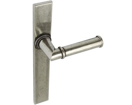 Hafele Lamont Door Handles On Back Plate, Solid Pewter - 901.78 (sold in pairs)