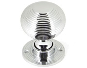 From The Anvil Beehive Mortice/Rim Knob Set, Polished Chrome - 90273 (sold in pairs)