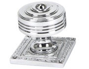 From The Anvil Tewkesbury Square Mortice Door Knob Set, Polished Chrome - 90292 (sold in pairs)