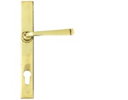 From The Anvil Avon Slimline Lever Espagnolette Lock Set, Sprung Door Handles, Aged Brass - 90354 (sold in pairs)