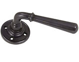 From The Anvil Newbury Door Handles On Round Rose, Aged Bronze - 91439 (sold in pairs)
