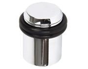 From The Anvil Floor Mounted Door Stop, Polished Chrome - 91515