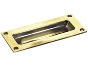 From The Anvil Period Flush Pull Handle (92mm C/C), Aged Brass - 91518