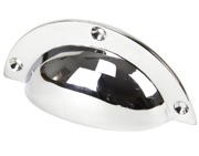 From The Anvil Period Plain Drawer Pull (81mm C/C), Polished Chrome - 91523