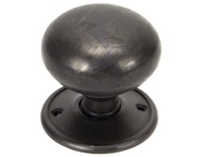 From The Anvil Mushroom Large (57mm) Mortice/Rim Knob Set, Aged Bronze - 91531 (sold in pairs)