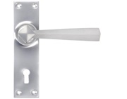 From The Anvil Straight Lever Sprung Door Handles (148mm x 39mm), Satin Chrome - 91967 (sold in pairs)