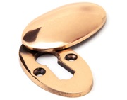 From The Anvil Standard Profile Oval Escutcheon & Cover, Polished Brass - 91992