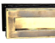 From The Anvil Blacksmith Traditional Letterbox (315mm x 92mm), Aged Brass - 92127