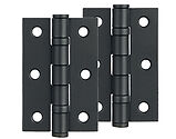 Atlantic Grade 7 Fire Rated 3 Inch Solid Steel Ball Bearing Hinges, Matt Black - A2H322MB (sold in pairs)