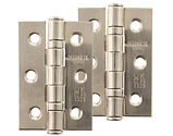 Atlantic Grade 7 Fire Rated 3 Inch Solid Steel Ball Bearing Hinges, Polished Nickel - A2H322PN (sold in pairs)