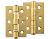 Atlantic Grade 7 Fire Rated 3 Inch Solid Steel Ball Bearing Hinges, Satin Brass - A2H322SB (sold in pairs)