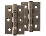 Atlantic Grade 7 Fire Rated 3 Inch Solid Steel Ball Bearing Hinges, Urban Bronze - A2H322UB (sold in pairs)