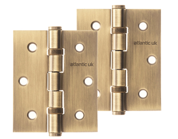 Atlantic 3 Inch Solid Steel Ball Bearing Hinges, Matt Antique Brass - A2HB32525/MAB (sold in pairs)