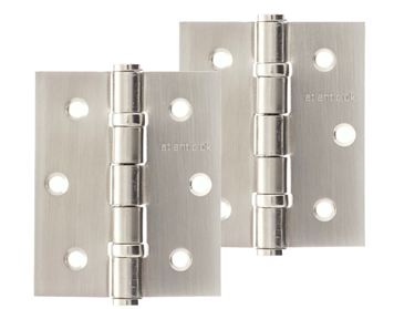 Atlantic 3 Inch Solid Steel Ball Bearing Hinges, Satin Nickel Plated - A2HB32525/SN (sold in pairs)