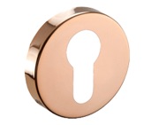 Access Hardware Euro Profile Stainless Steel Escutcheons, Polished Copper Finish - A8510CU