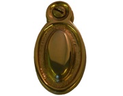 Cardea Ironmongery Cavendish Ringed Standard Profile Covered Escutcheon, Unlacquered Brass - AA048UNL