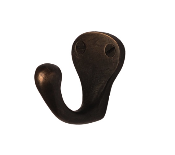 Cardea Ironmongery Single Coat Hook, Dark Bronze - AA097DB from