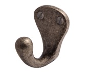 Cardea Ironmongery Single Coat Hook, White Bronze - AA097WB