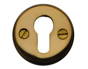 Cardea Ironmongery Euro Profile Escutcheon, Unlacquered Brass - AA190