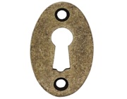 Cardea Ironmongery Standard Profile Oval Escutcheon, White Bronze - AA192WB