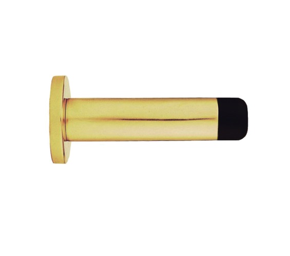 Carlisle Brass Cylinder Wall Mounted Door Stop With Rose 70mm Or 83mm Projection Polished Aa21 From Handle Company - Wall Mounted Door Stop Brass