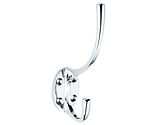 Carlisle Brass Victorian Hat And Coat Hooks, Polished Chrome - AA25CP