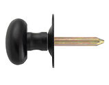 Carlisle Brass Oval Thumbturn To Operate Rack Bolt (Hardened Steel Spindle), Matt Black - AA33MB
