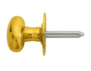 Carlisle Brass Oval Thumbturn To Operate Rack Bolt (Hardened Steel Spindle), Polished Brass - AA33