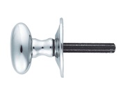 Carlisle Brass Oval Thumbturn To Operate Rack Bolt (Hardened Steel Spindle), Polished Chrome - AA33CP