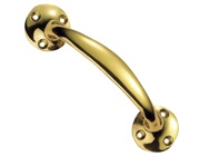 Carlisle Brass Bow Handle (151mm Length), Polished Brass - AA36