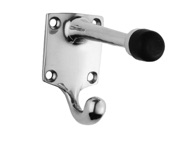 Carlisle Brass Hat And Coat Hook With Rubber Buffer, Polished Chrome - AA38CP