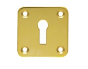 Carlisle Brass Square Standard Profile Escutcheon (50mm x 50mm), Polished Brass - AA4
